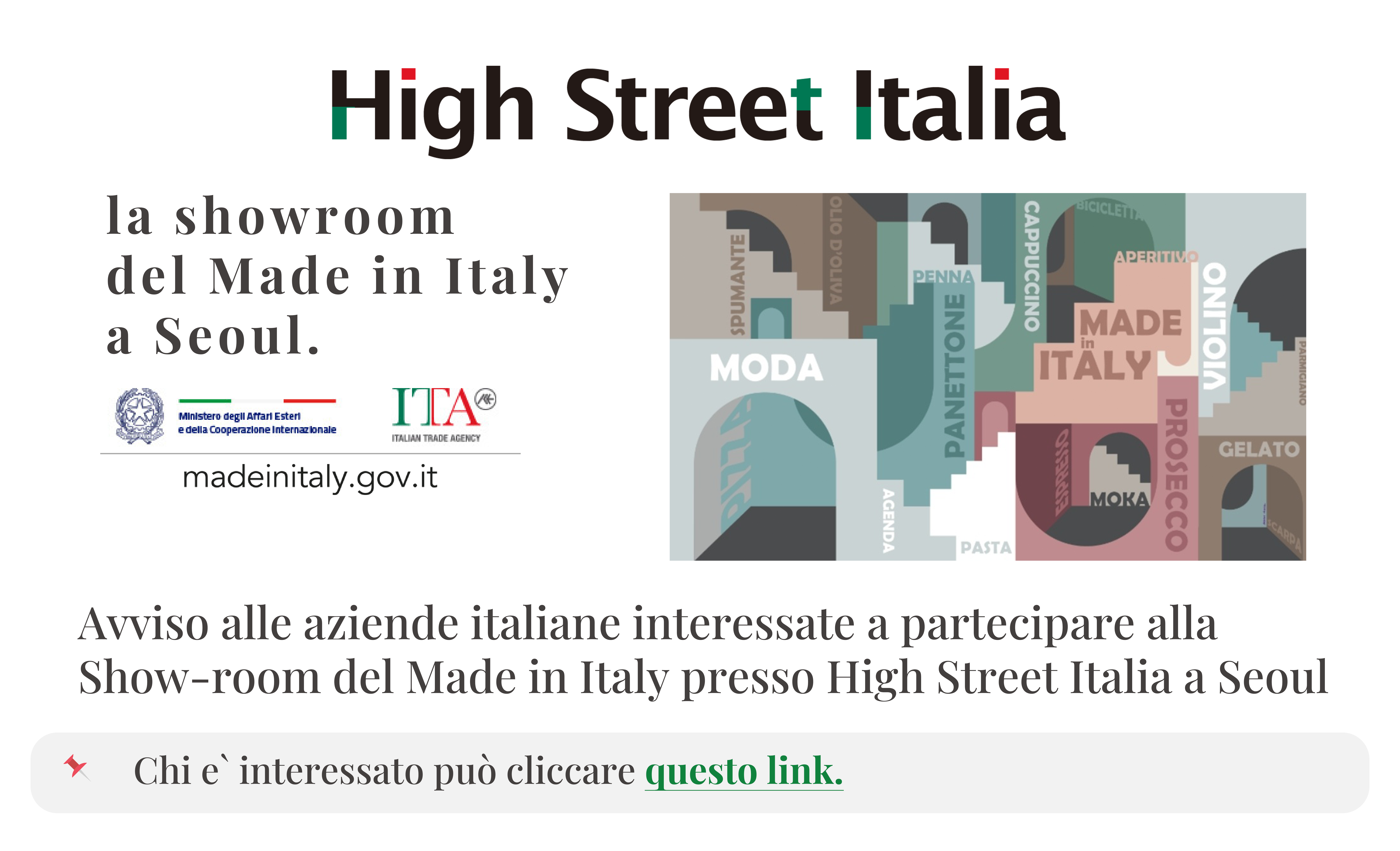 Rotazione Showroom High Street Italia - semestre Aprile-Settembre 2024